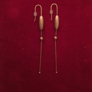 3” gold dangle earrings (14 or 24k)